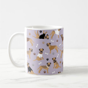 Gräns Terrier Bones och Tass Coffee Mugg