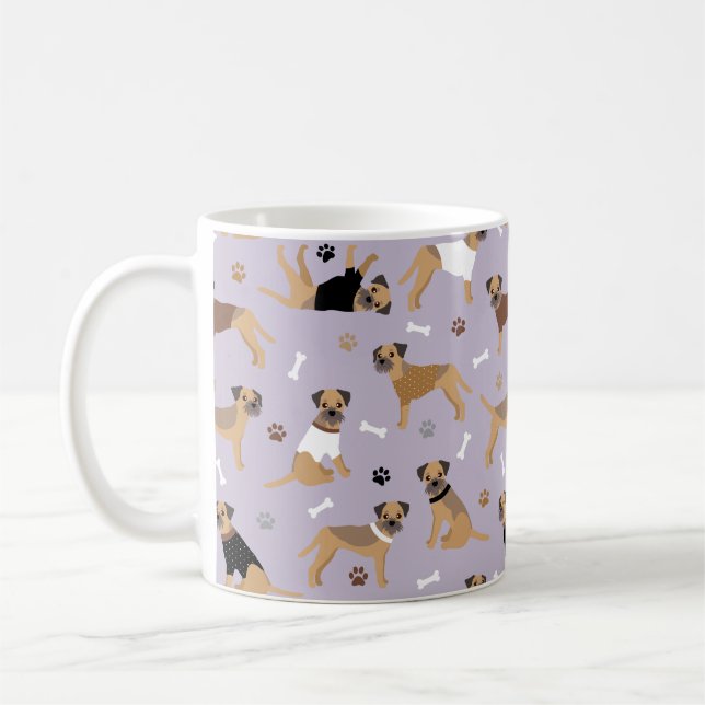 Gräns Terrier Bones och Tass Coffee Mugg (Vänster)
