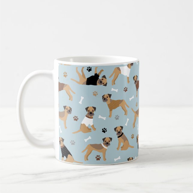 Gräns Terrier Bones och Tass Kaffemugg (Vänster)