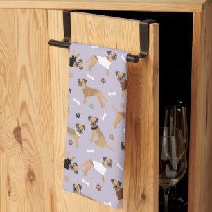 Gräns Terrier Bones och Tass Kitchen Towel Kökshandduk
