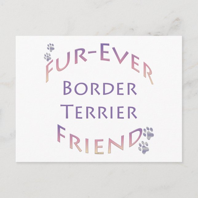 Gräns Terrier Furever Vykort (Framsida)