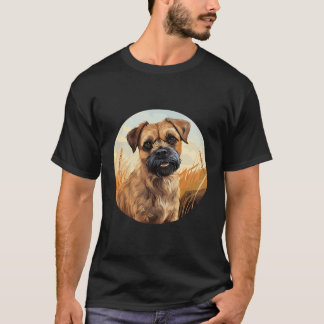 Gräns Terrier Hund Cute Hund aveln Hund Motif Funn T Shirt