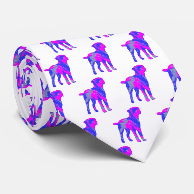 Gräns Terrier Hund Cute Rosa Silhouette White Slips (Rullad)