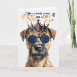 Gräns Terrier Hund Kung för dag-dag-dag-dag Kort