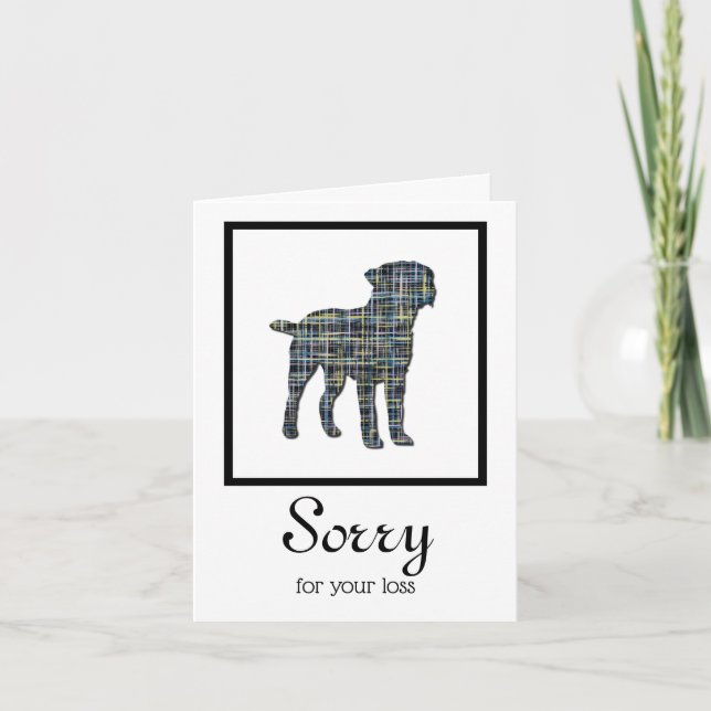 Gräns Terrier Hund Pet Sympathy Card Kort (Framsida)