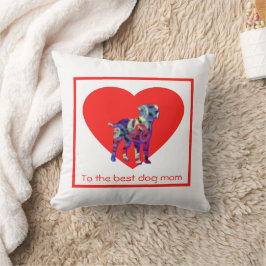 Gräns Terrier Hund Red Heart Mor's Day Kudde