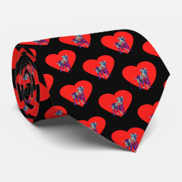 Gräns Terrier Hund Red Valentine Day Heart Tie Slips