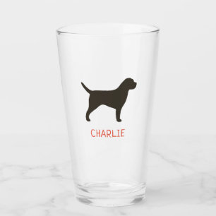 Gräns Terrier Hund Silhouette Personlig Glaskopp