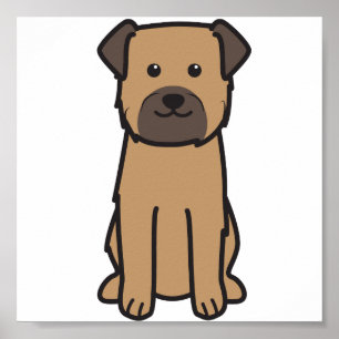 Gräns Terrier Hund Tecknad Poster