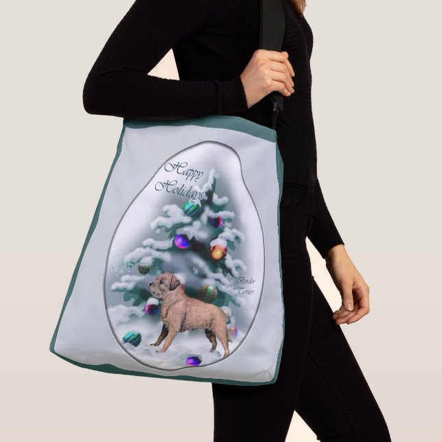 Gräns Terrier-jul Axelväska (Närbild)