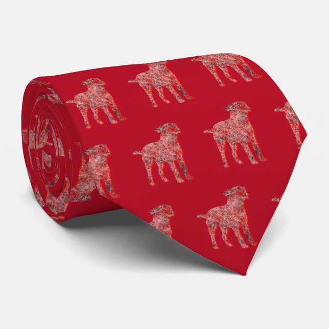 Gräns Terrier jul Hund Silhouette Red Nacke Slips (Rullad)