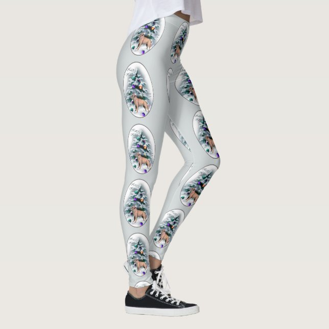 Gräns Terrier-jul Leggings (Höger)