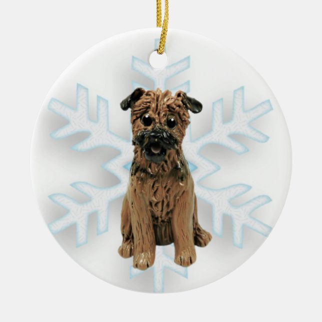 Gräns Terrier jul Ornament (Framsidan)