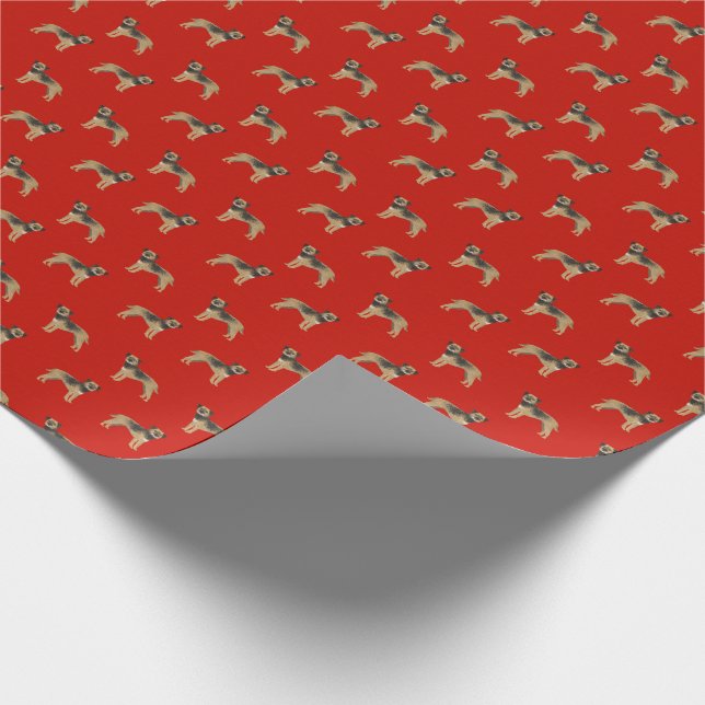 Gräns Terrier Jul Red Hund Presentpapper (Hörn)