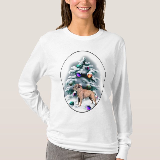 Gräns Terrier-julklappar Tee Shirt (Framsida)