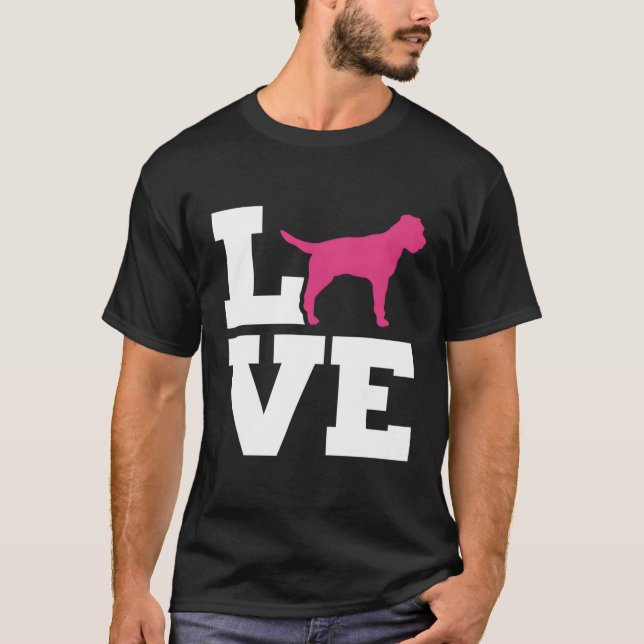 Gräns Terrier Kärlek T Shirt (Framsida)
