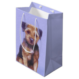 Gräns Terrier målning - Cute Original Hund Art
