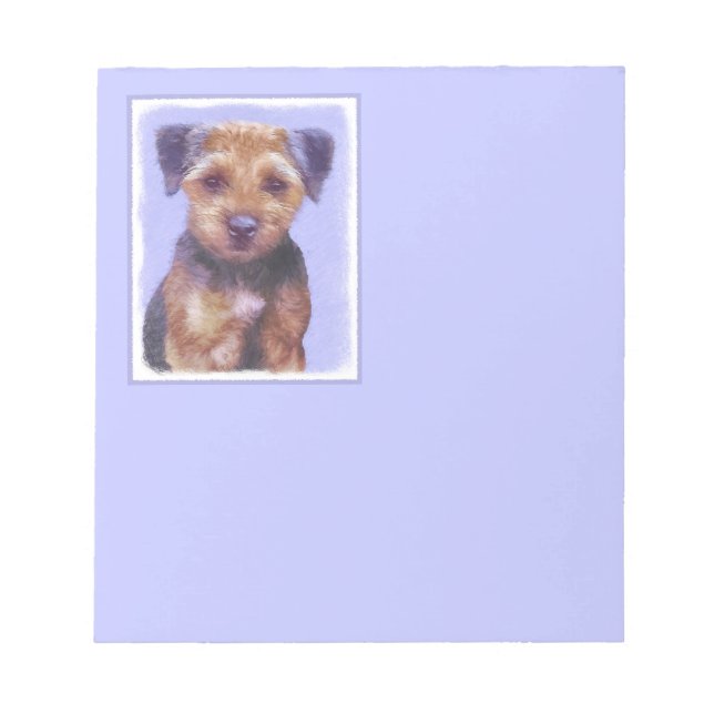 Gräns Terrier-målning - Cute Original Hund Art Anteckningsblock (Framsida)