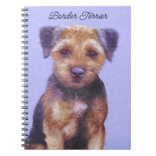 Gräns Terrier-målning - Cute Original Hund Art Anteckningsbok