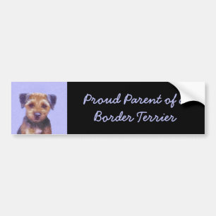 Gräns Terrier målning - Cute Original Hund Art Bildekal