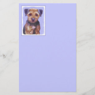 Gräns Terrier målning - Cute Original Hund Art Brevpapper