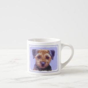 Gräns Terrier-målning - Cute Original Hund Art Espressomugg