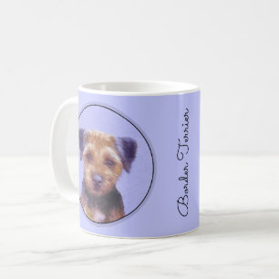 Gräns Terrier-målning - Cute Original Hund Art Kaffemugg