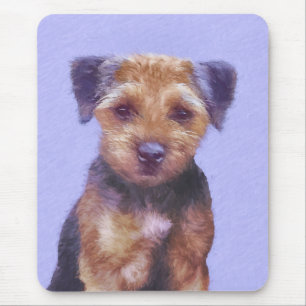 Gräns Terrier-målning - Cute Original Hund Art Musmatta