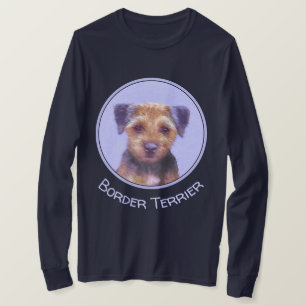 Gräns Terrier-målning - Cute Original Hund Art T Shirt