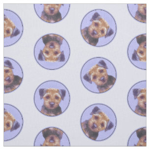 Gräns Terrier målning Cute Original Pet Hund Art Tyg