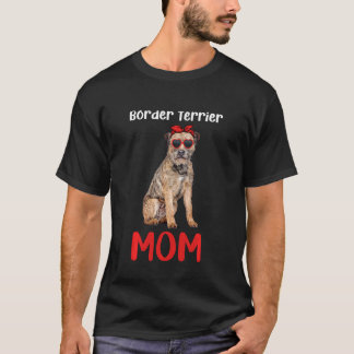 Gräns Terrier Mamma Mamma Hundägare Funny WomenMot T Shirt