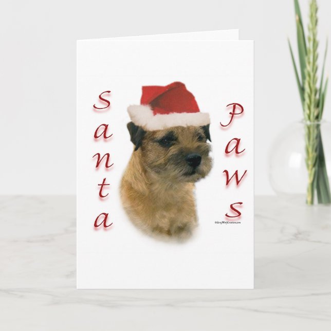 Gräns Terrier Santa Tass Helgkort (Framsida)