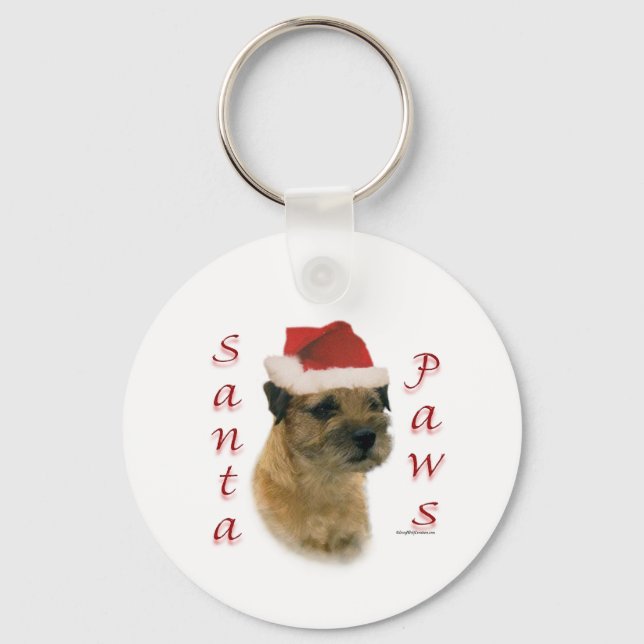Gräns Terrier Santa Tass Nyckelring (Framsida)
