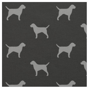 Gräns Terrier Silhouettes Grått och Black Tyg