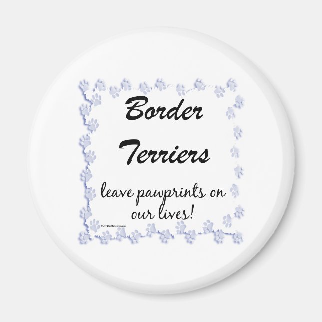 Gräns Terrier Tassavtryck - Magnet (Framsidan)