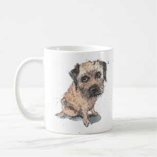 Gräns Terrier teckning, personlig Fars dag Kaffemugg