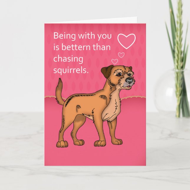 Gräns Terrier Valentine Day Card - från Hund Helgkort (Framsida)