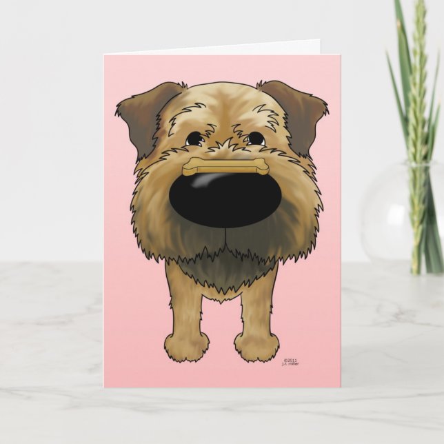 Gräns Terrier Valentiness Card Helgkort (Framsida)