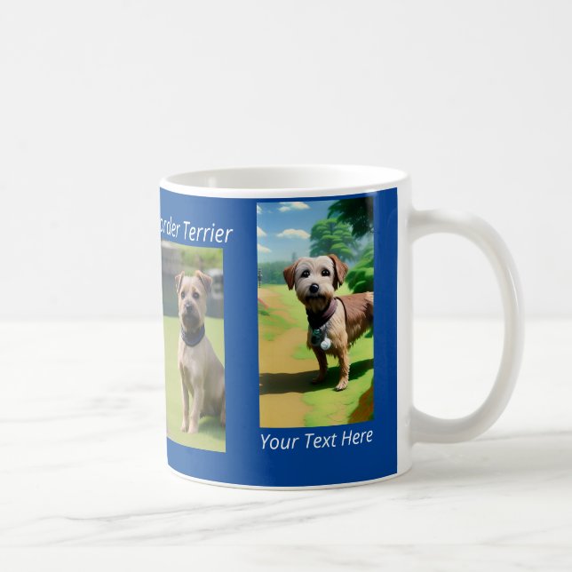Gräns Terriers 4 Söta bilder personlig Kaffe Kaffemugg (Höger)