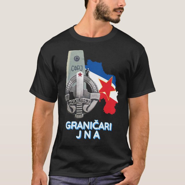 Gräns vakter JNA badge (Granicari JNA znacka) T Shirt (Framsida)