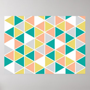 Gränsad triangelaffisch poster