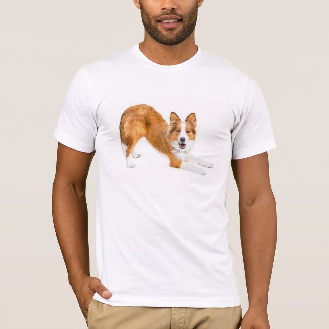 GränsCollie guld- Red~Tee T-shirt (Framsida)