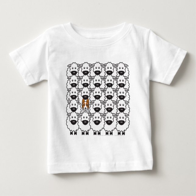 GränsCollie i fåren Tee Shirt (Framsida)
