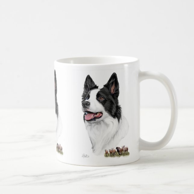 GränsCollie med får Kaffemugg (Höger)