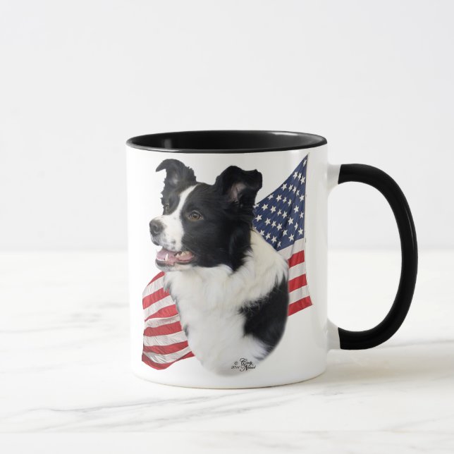 GränsCollie med flaggamuggen Mugg (Höger)