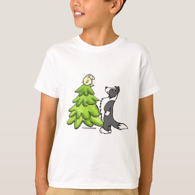 GränsColliejul T Shirt (Framsida)