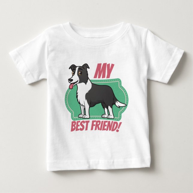 Gränscollien är min bästa vän tee shirt (Framsida)