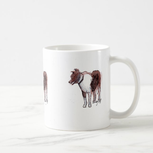 Gränscollien skissar muggen kaffemugg (Höger)