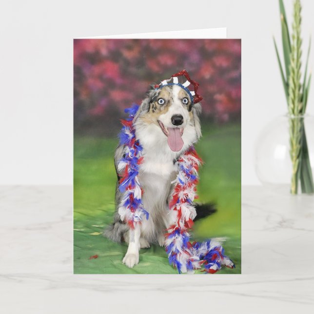 GränsCollieNotecard~Memorial dag Kort (Framsida)