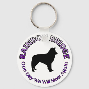GRÄNSCOLLIEREGNBÅGEN ÖVERBRYGGAR KEYCHAIN NYCKELRING
